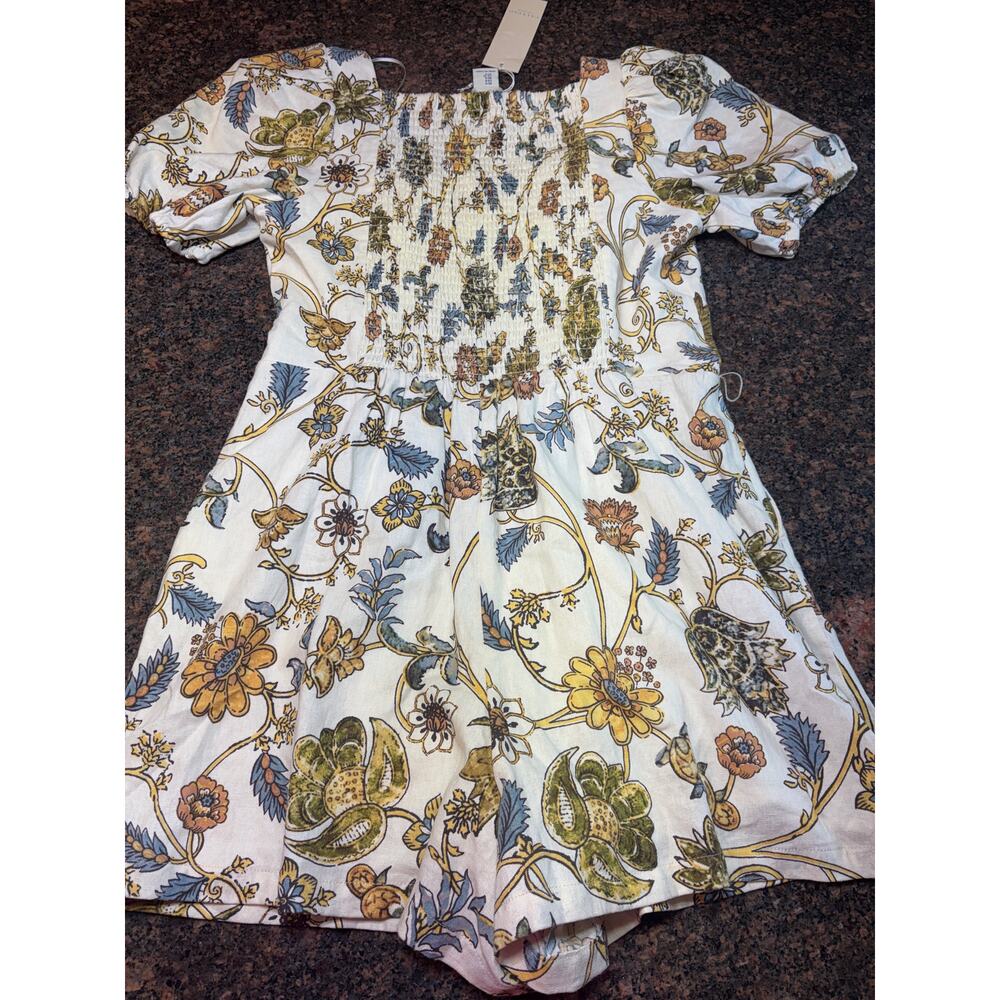 Calypso St. Barth Floral Linen Romper Size 4 – Boho Cottagecore NWT - Picture 5 of 16